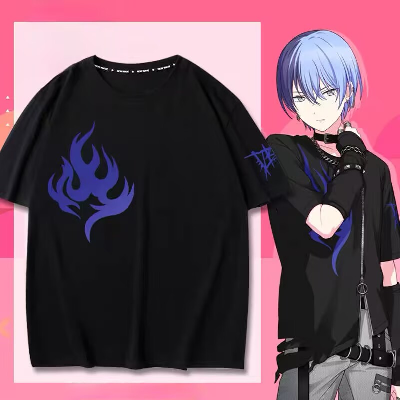 Anime Merchandise T-Shirts - „World Project“ Cos Anime lockeres Kurzarm-T-Shirt