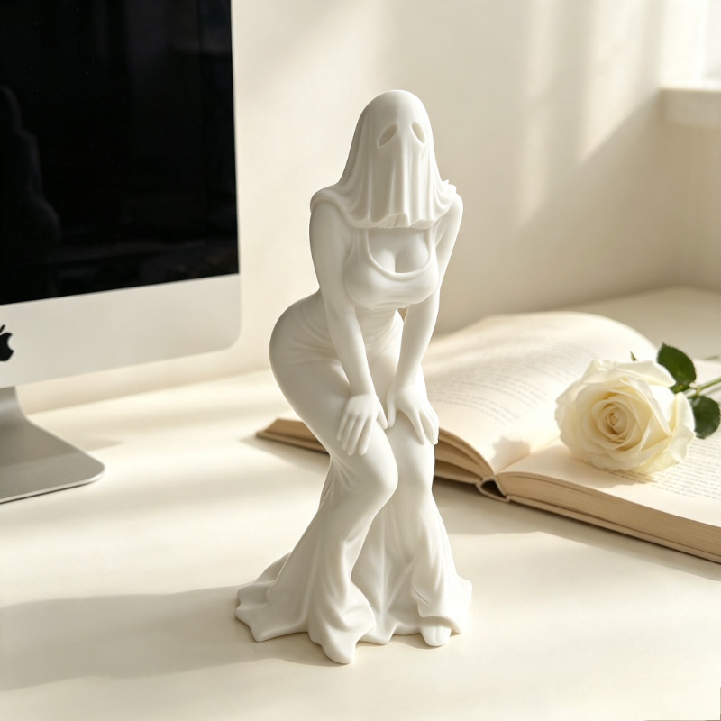 Anime Merchandise For Girls - 3D-Relief-Maskierte Anime-Figur, Geistermädchen im Fitness-Ruhepose, Sammlerstücke,