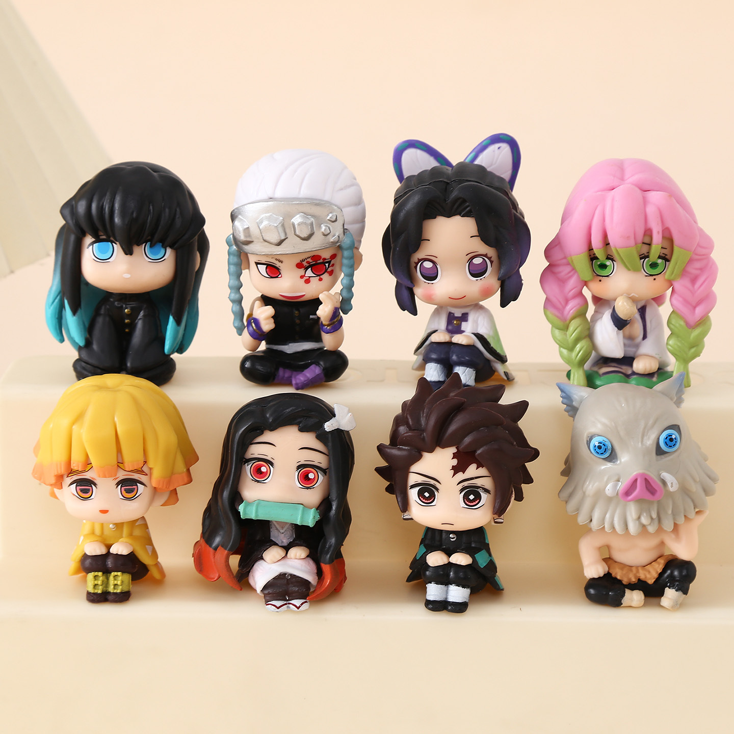 Anime Merchandise For Girls - Niedliche Demon Slayer Chibi PVC-Figur Desktop-Ornament