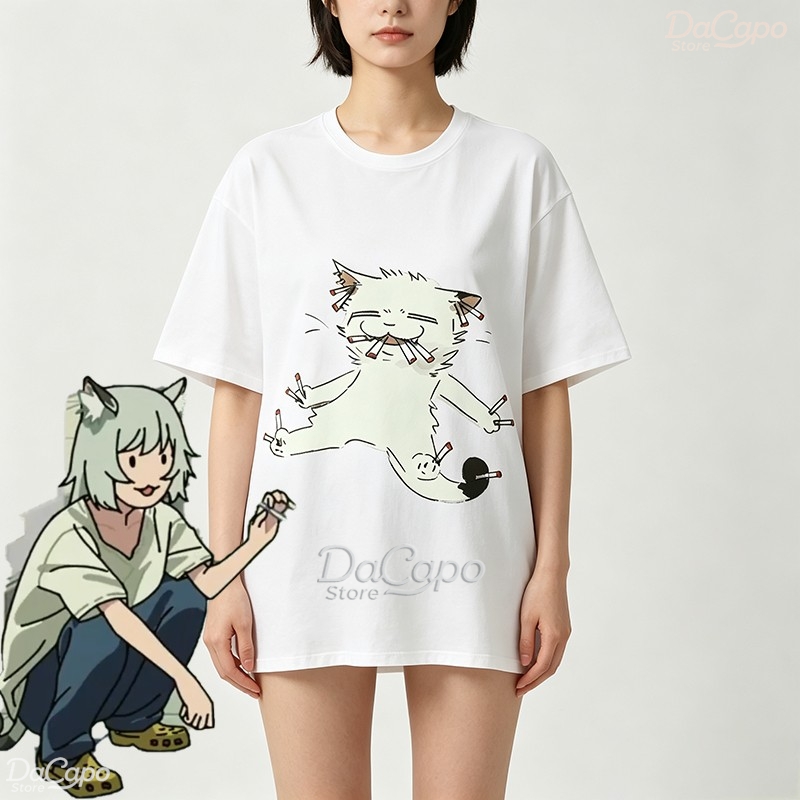 Chainsmoker Cat Yaniko Satou N – Anime Merchandise T-Shirts Bewertung und Preis